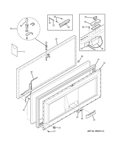 Freezer door