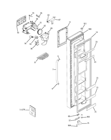 Freezer door