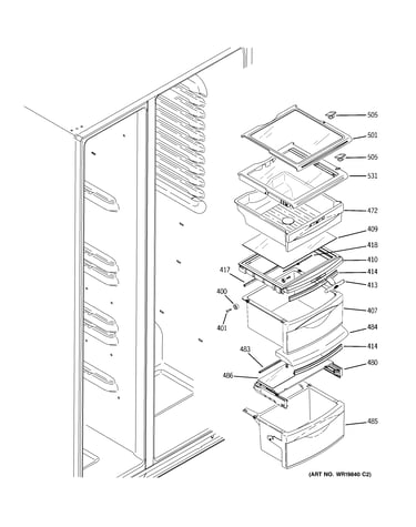 Fresh food shelves