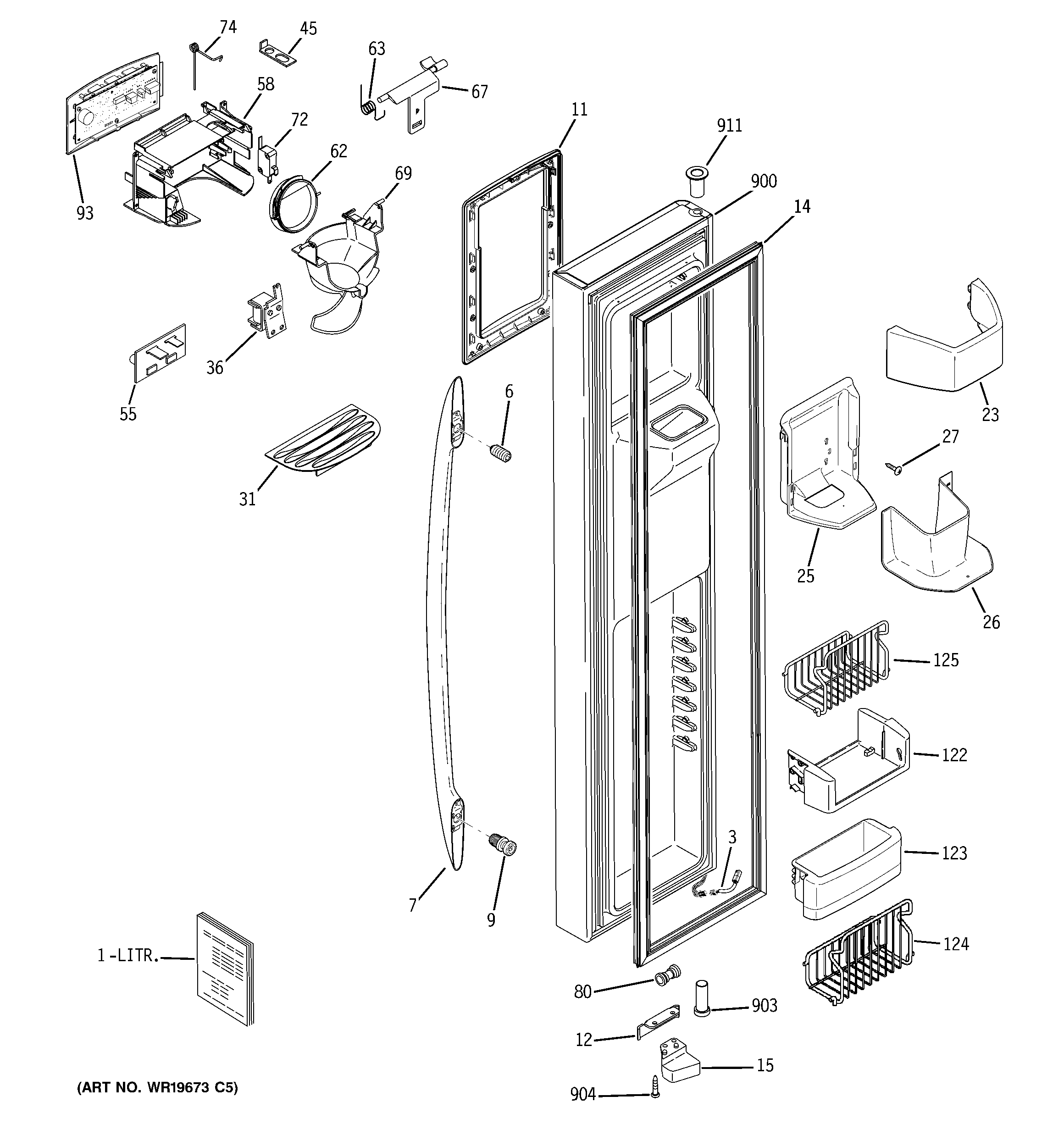 Freezer door