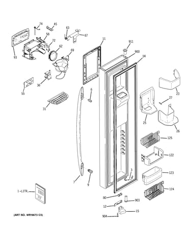 Freezer door