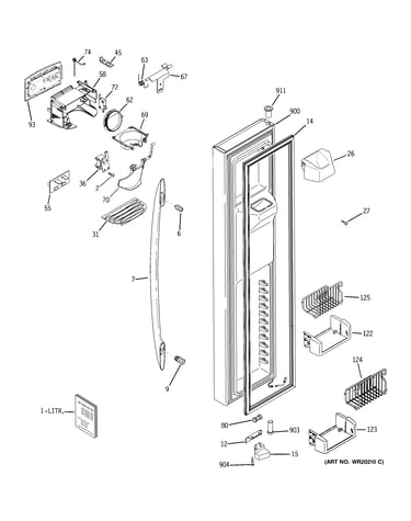 Freezer door