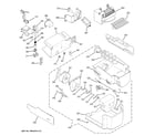 GE PSH25MGTABV ice maker & dispenser diagram