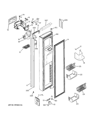 Freezer door