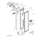 GE PSH25PSTBSV freezer door diagram