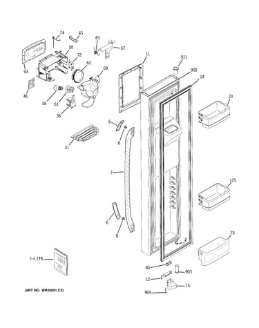 Freezer door