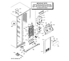 GE GSS25XSRESS freezer section diagram