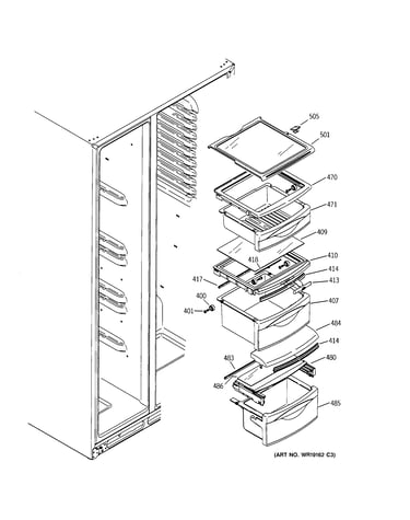Fresh food shelves