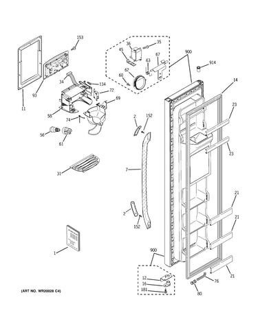 Freezer door