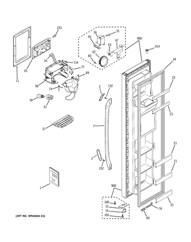 Freezer door