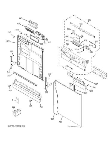 Escutcheon & door assembly