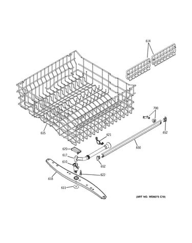 Upper rack assembly