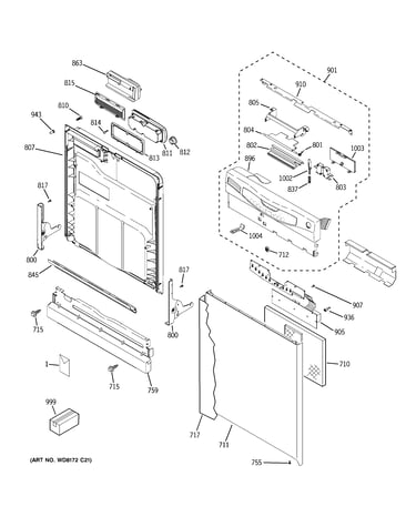 Escutcheon & door assembly