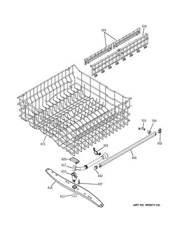Upper rack asssembly