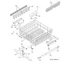 GE GLD6600N10WW upper rack assembly diagram