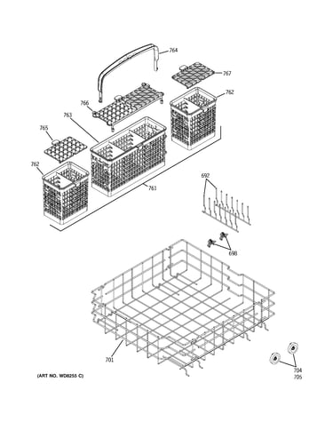 Lower rack assembly