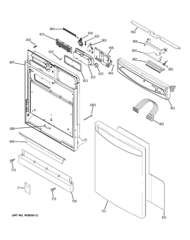 Escutcheon & door assembly
