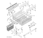 GE PDW7912N10SS upper rack assembly diagram