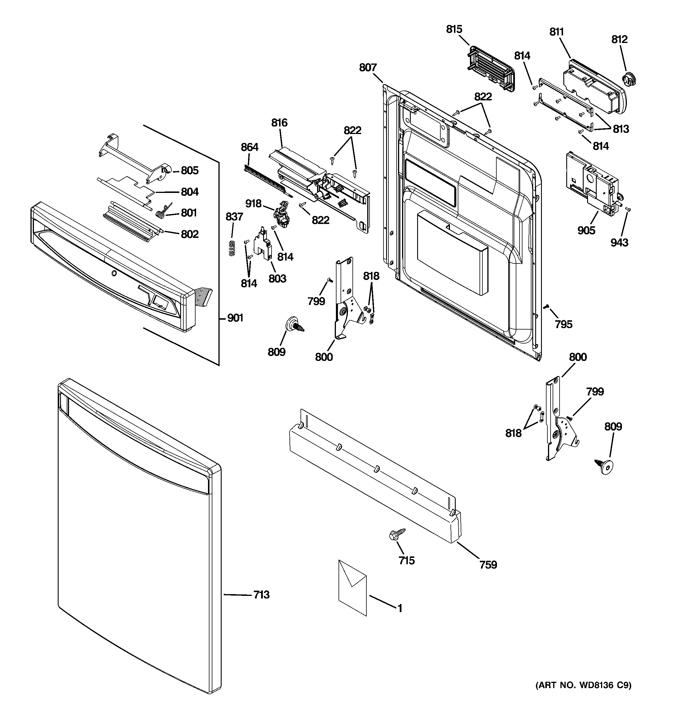 ESCUTCHEON & DOOR ASSEMBLY