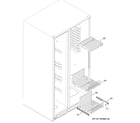 GE ESF25QGWAWW freezer shelves diagram