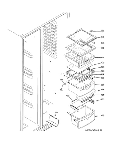 Fresh food shelves