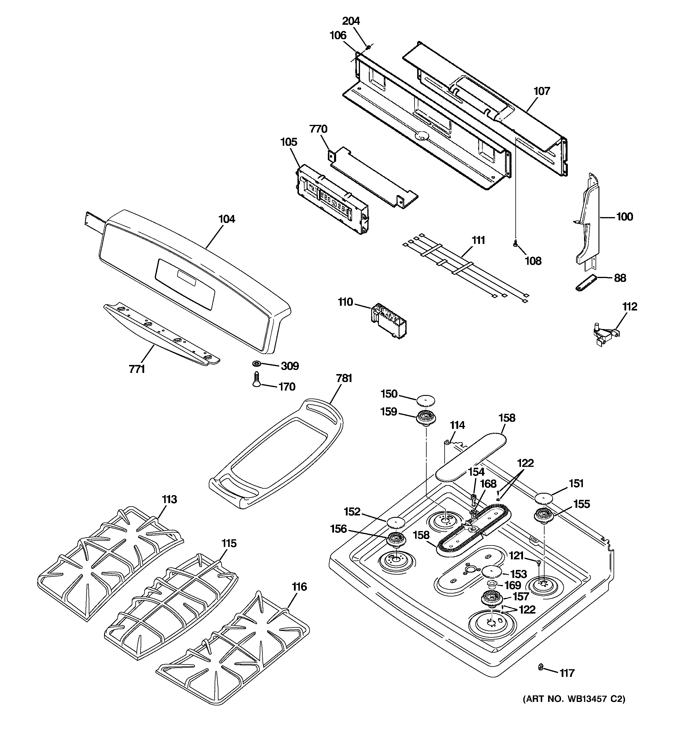 CONTROL PANEL & COOKTOP