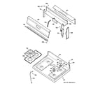 GE JGBS16WEP1WW control panel & cooktop diagram