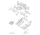 GE JGBS21HEH7WW control panel & cooktop diagram