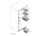 GE GCE21LGWAFNS freezer shelves diagram