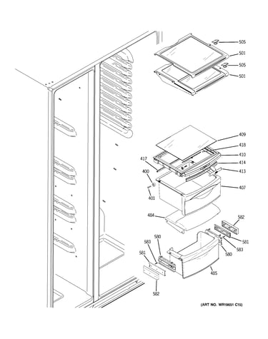 Fresh food shelves