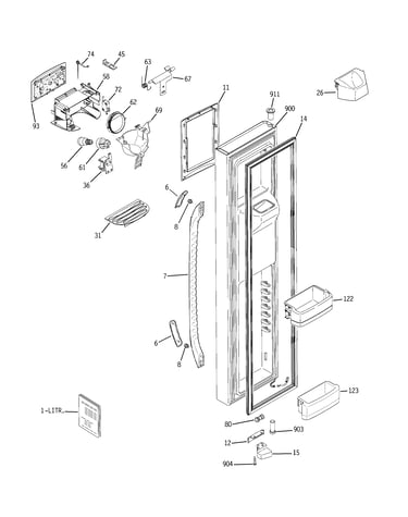 Freezer door