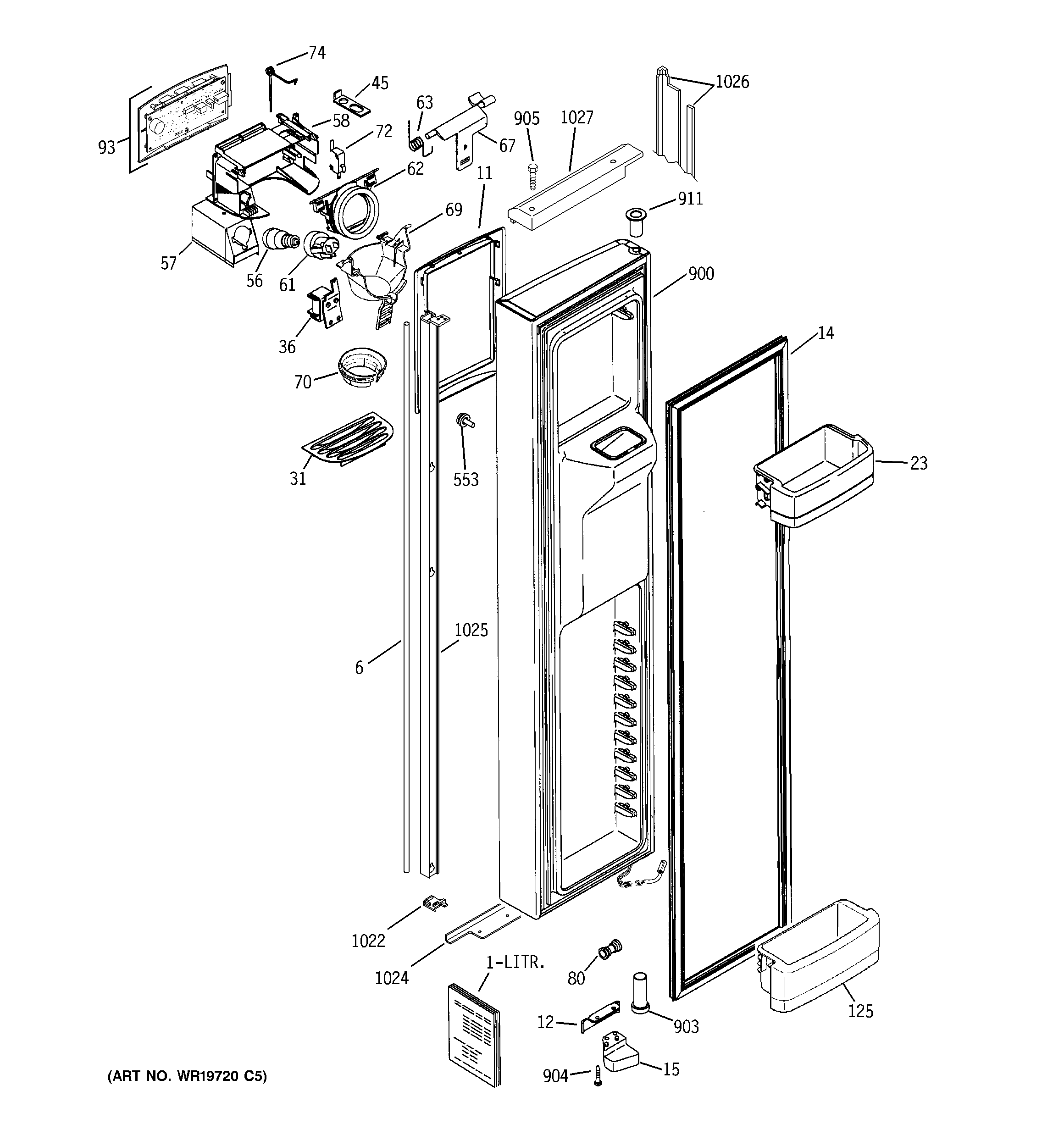 Freezer door