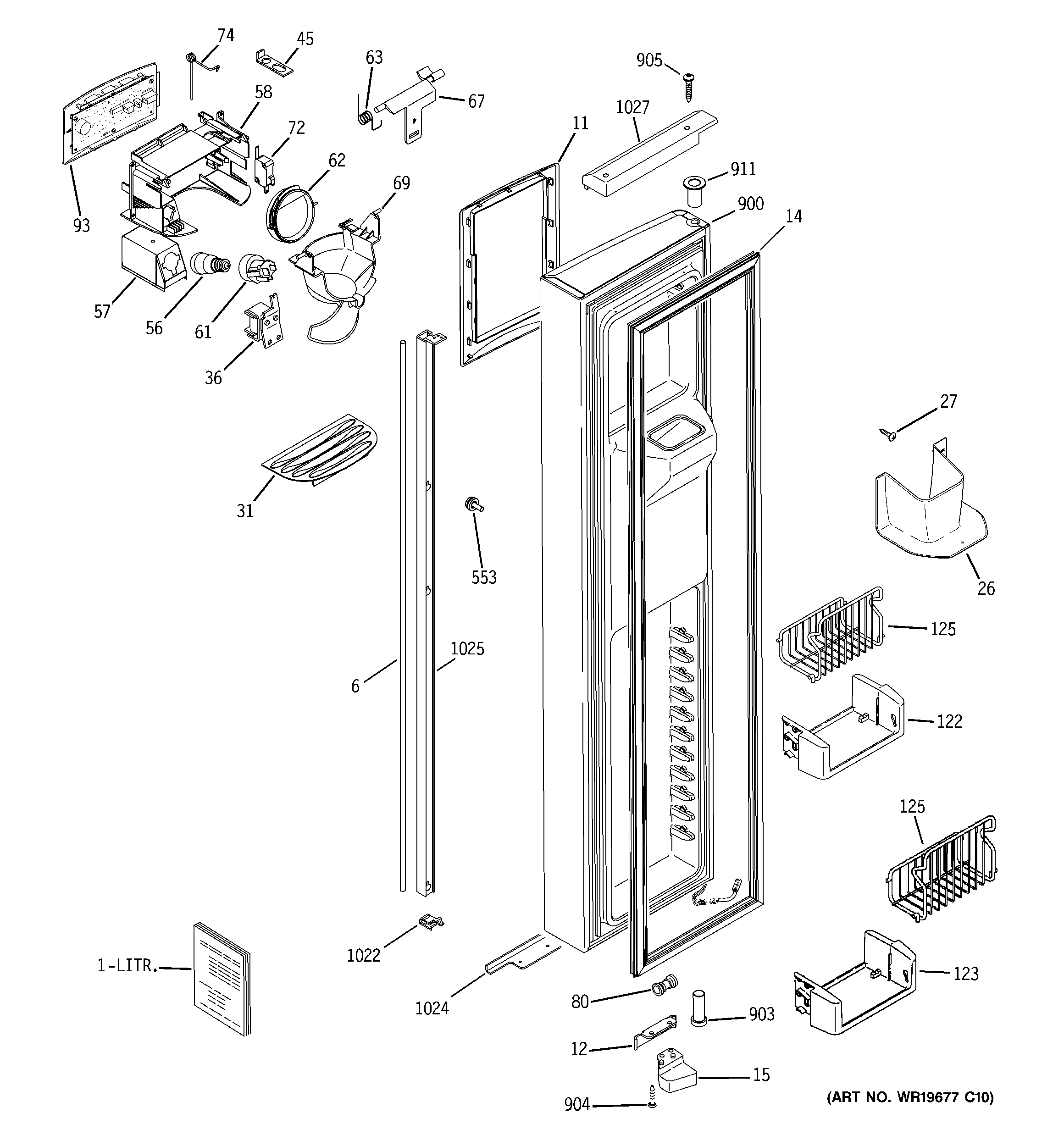 Freezer door