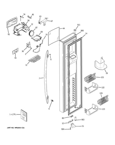 Freezer door