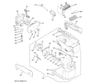 GE PSC23NSWCSS ice maker & dispenser diagram