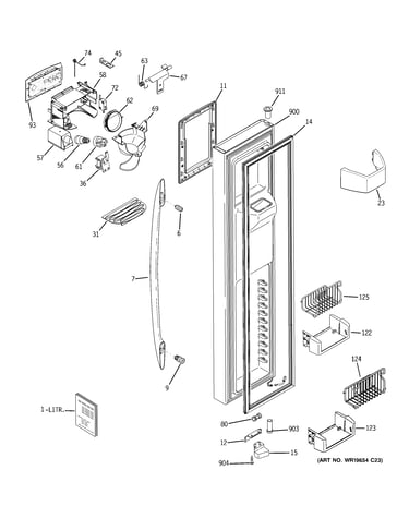 Freezer door
