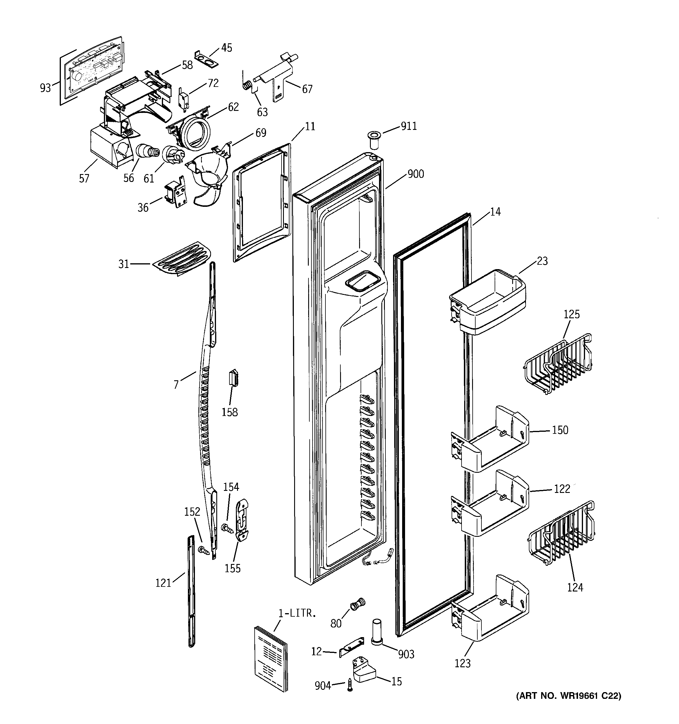 Freezer door
