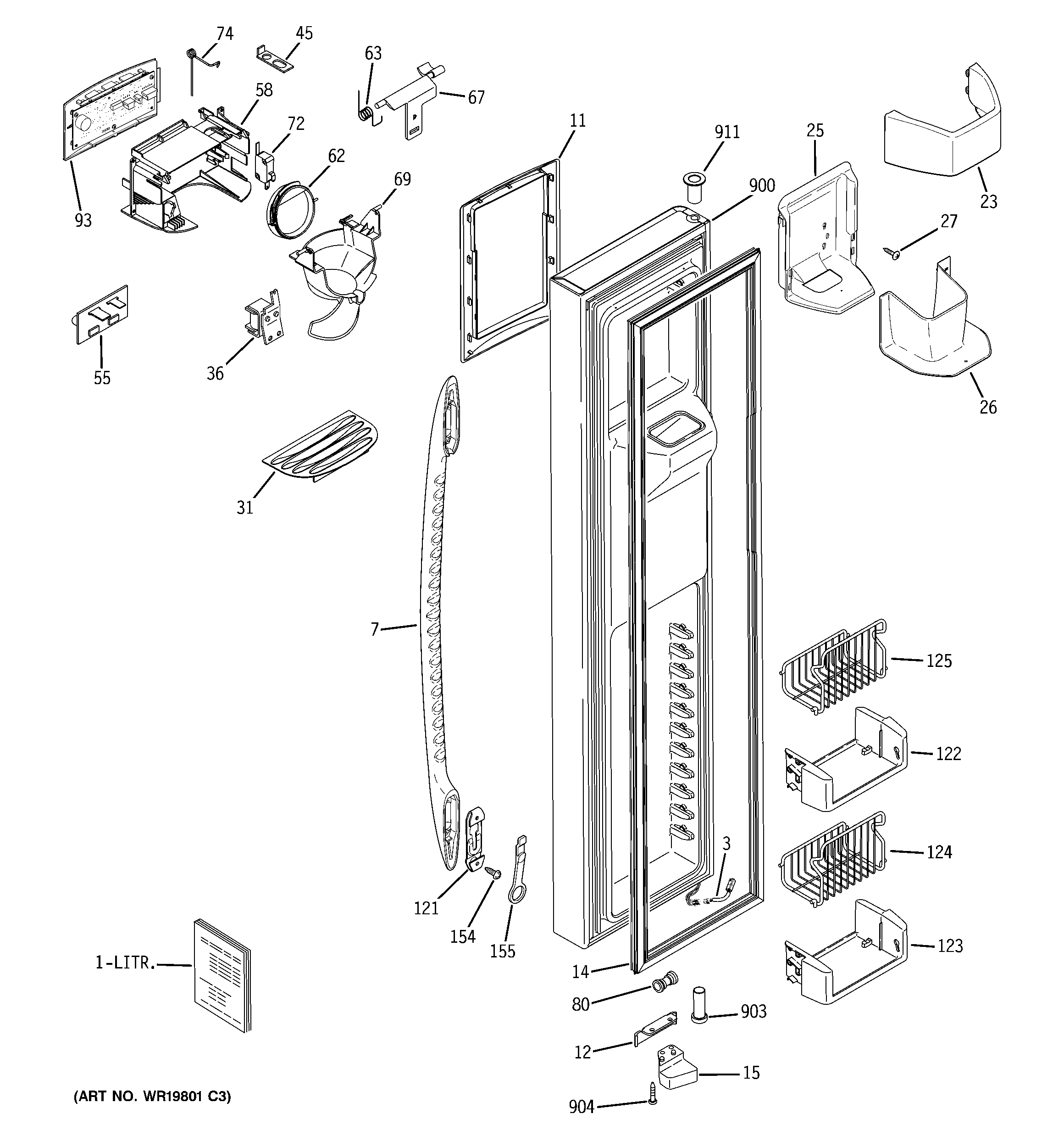 Freezer door