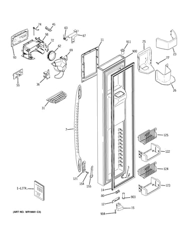 Freezer door