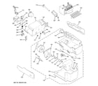 GE PSF26PGSCBB ice maker & dispenser diagram