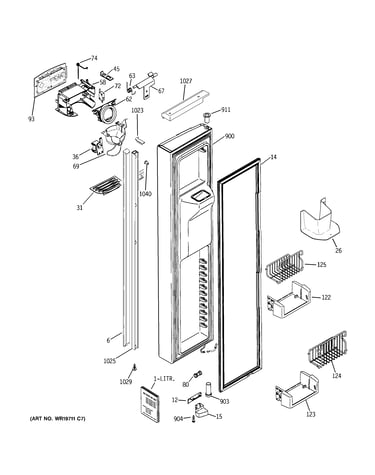 Freezer door