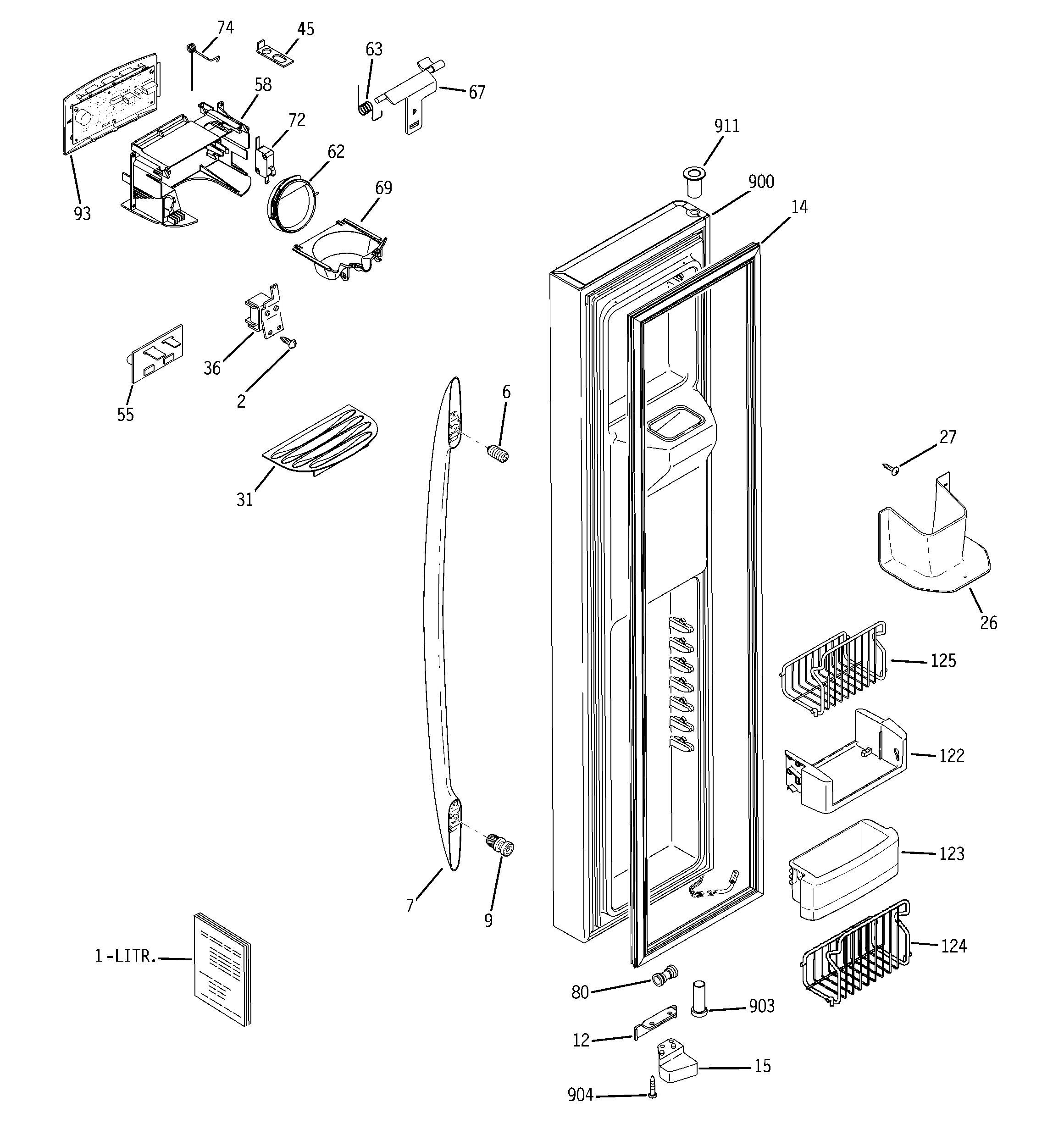 Freezer door