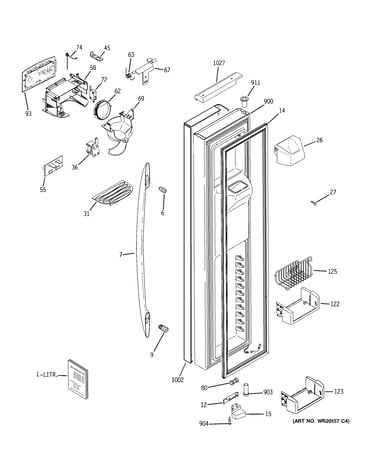 Freezer door
