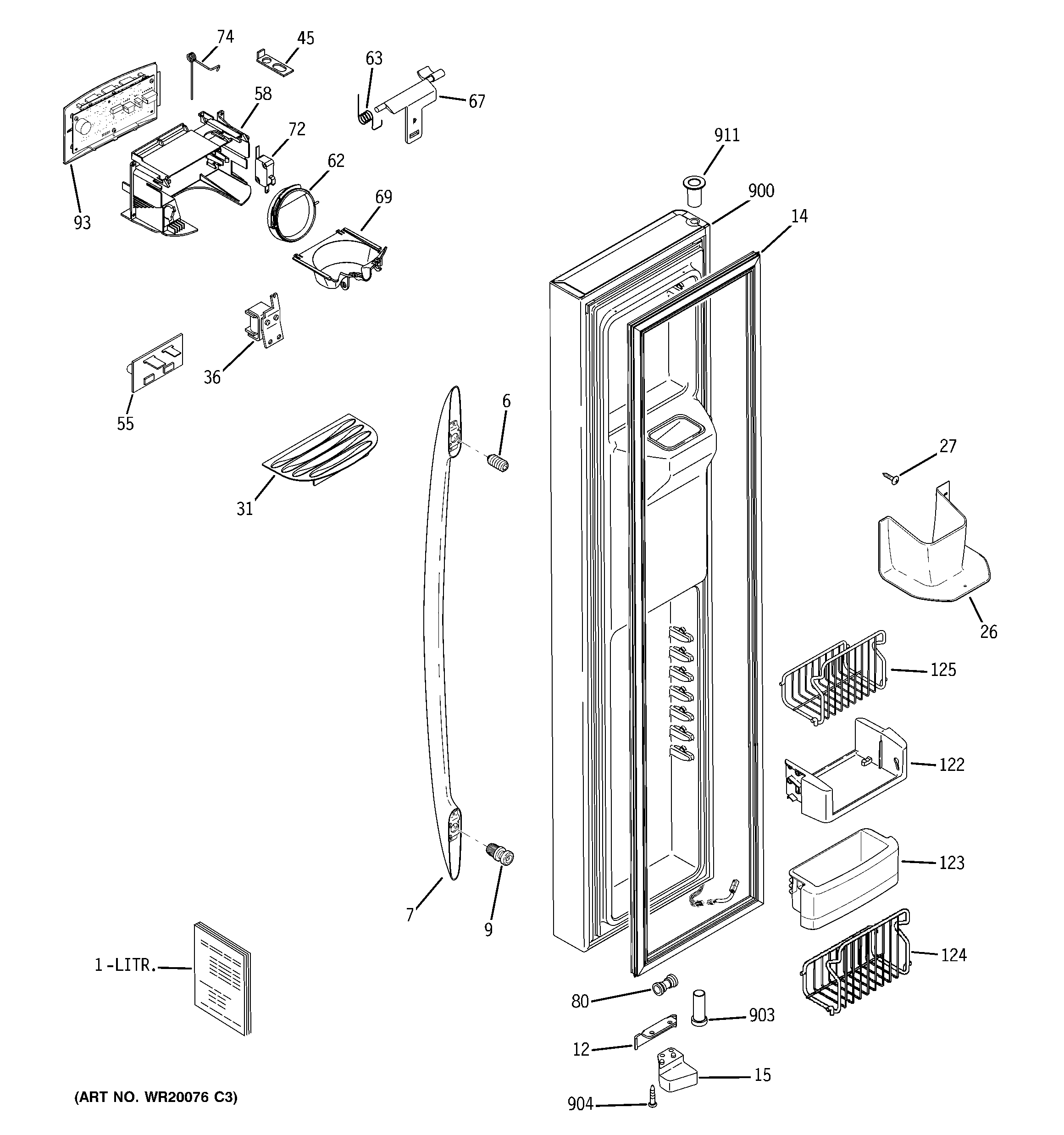 Freezer door