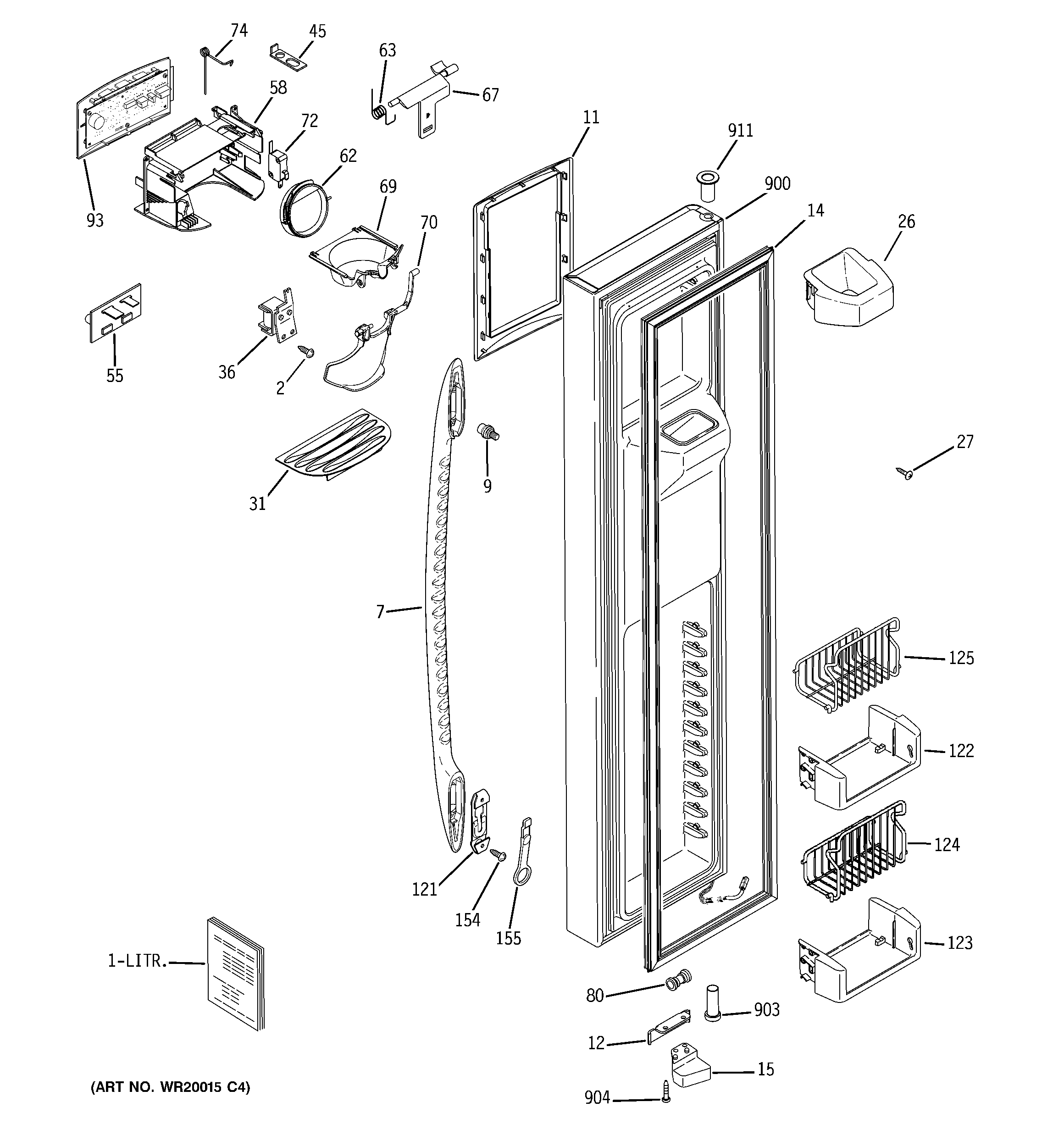 Freezer door