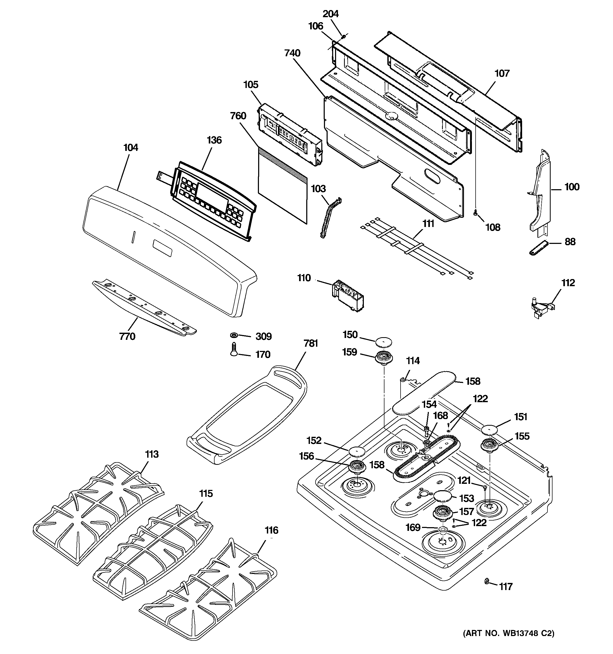 Control panel & cooktop