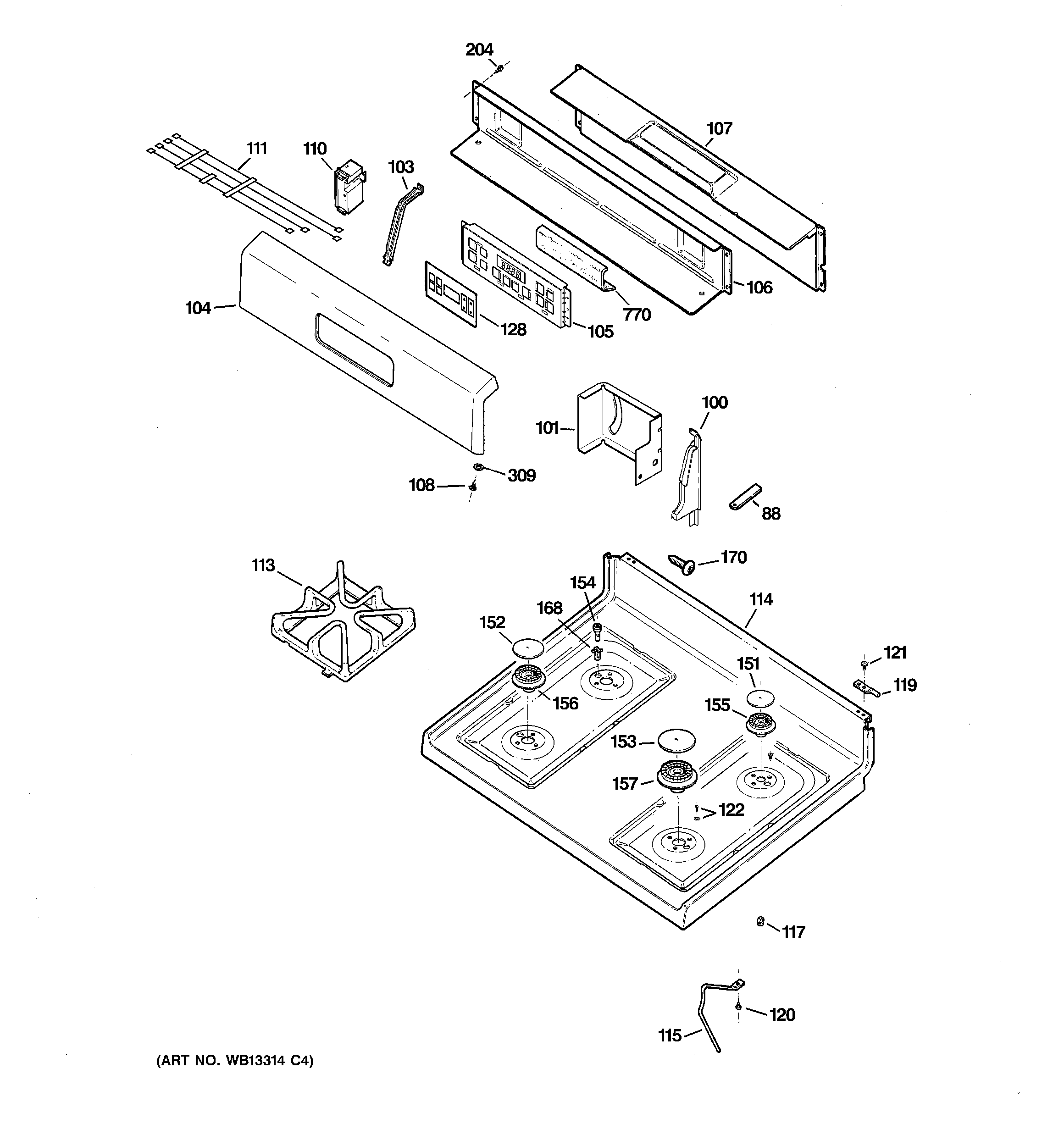 CONTROL PANEL & COOKTOP