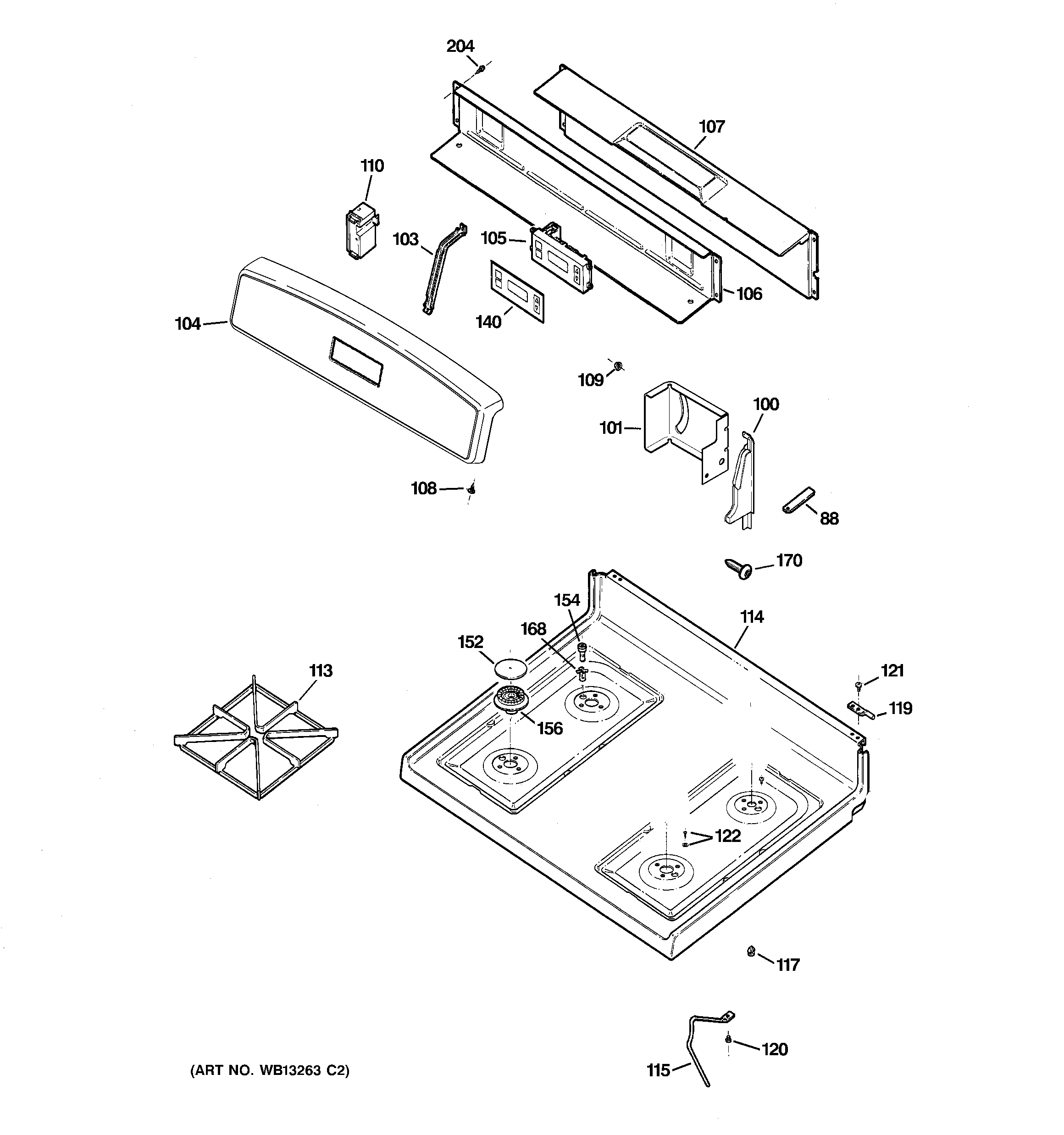 CONTROL PANEL & COOKTOP