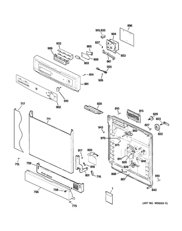 Escutcheon & door assembly