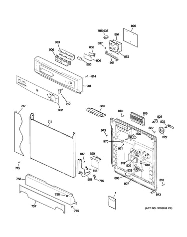 Escutcheon & door assembly